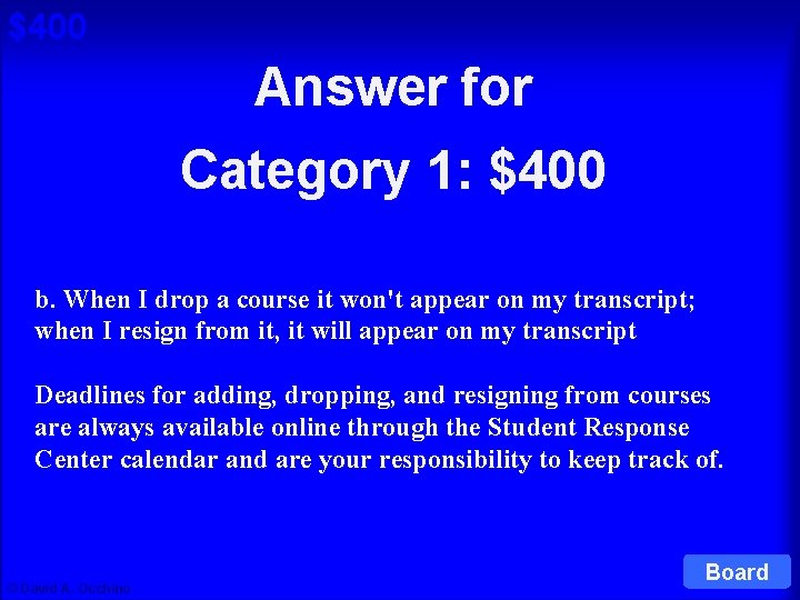 $400 Answer for Cat 1: $400 Q Category 1: $400 b. When I drop