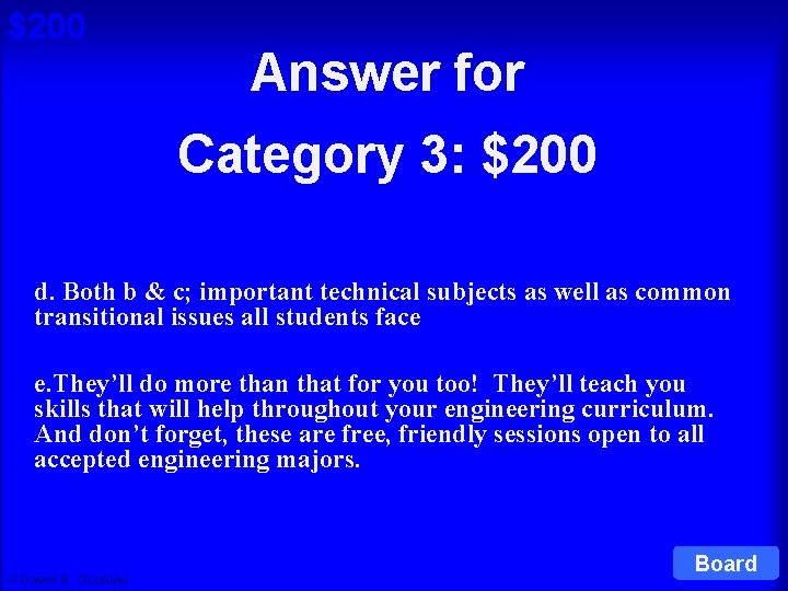 $200 Answer for Cat 3: $200 Q Category 3: $200 d. Both b &