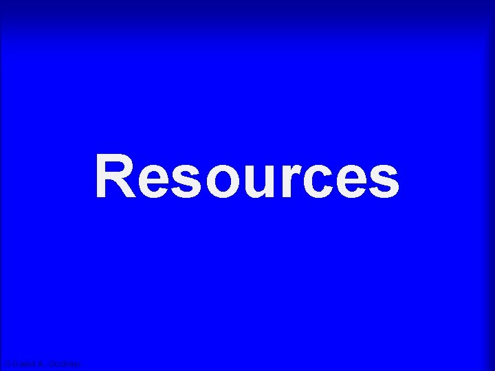 Category 3 Resources © David A. Occhino 