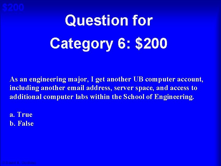 $200 Question for Cat 6: $200 A Category 6: $200 As an engineering major,