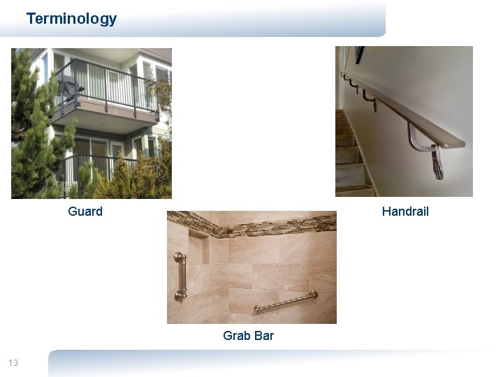 Terminology Handrail Guard Grab Bar 13 