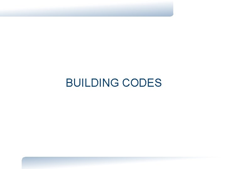 BUILDING CODES 
