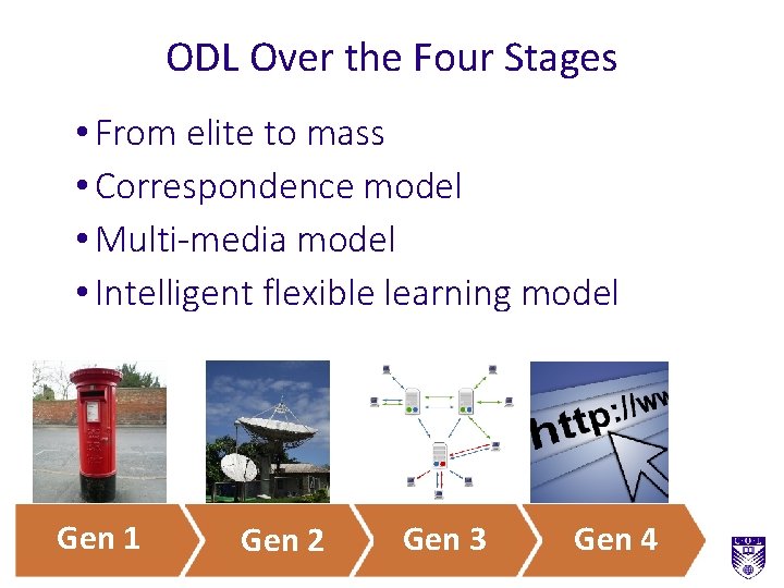 ODL Over the Four Stages • From elite to mass • Correspondence model •
