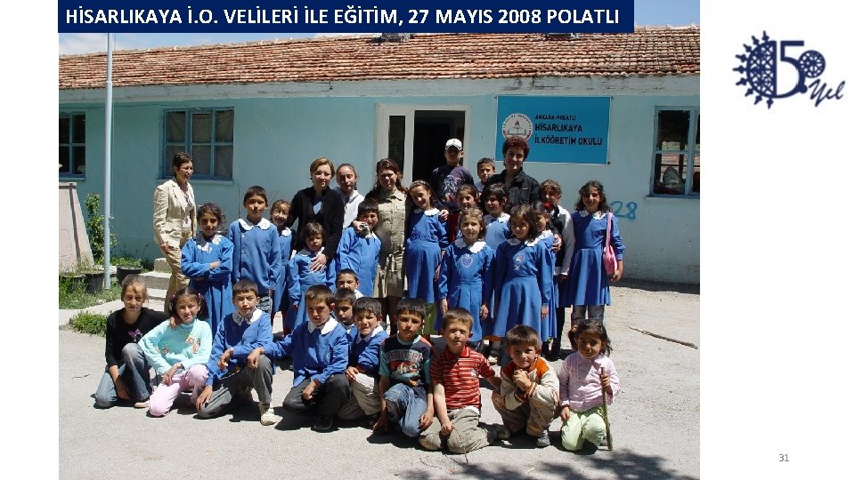 HİSARLIKAYA İ. O. VELİLERİ İLE EĞİTİM, 27 MAYIS 2008 POLATLI 31 