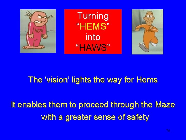 Turning “HEMS” into “HAWS” The ‘vision’ lights the way for Hems It enables them