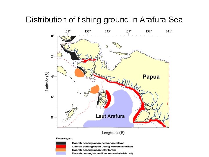 Distribution of fishing ground in Arafura Sea 