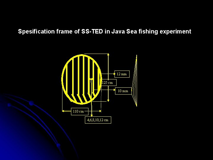 Spesification frame of SS-TED in Java Sea fishing experiment 12 mm 125 cm 10