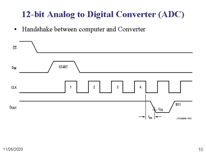 12 -bit Analog to Digital Converter (ADC) • Handshake between computer and Converter 11/26/2020