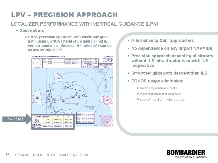 LPV – PRECISION APPROACH LOCALIZER PERFORMANCE WITH VERTICAL GUIDANCE (LPV) § Description: Ø GNSS