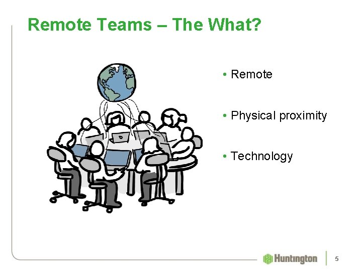 Remote Teams – The What? • Remote • Physical proximity • Technology 5 