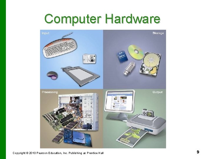 Computer Hardware Copyright © 2010 Pearson Education, Inc. Publishing as Prentice Hall 9 