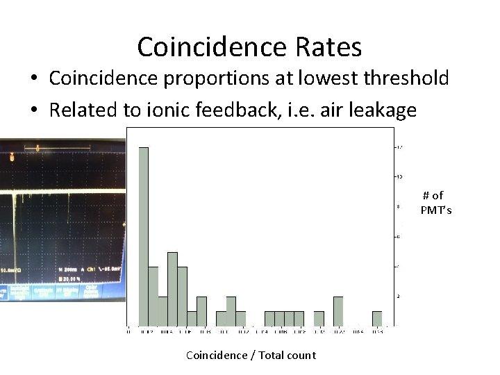 Coincidence Rates • Coincidence proportions at lowest threshold • Related to ionic feedback, i.