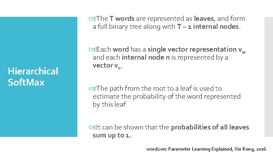  The T words are represented as leaves, and form a full binary tree