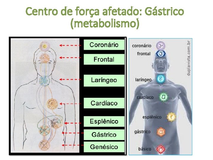 Centro de força afetado: Gástrico (metabolismo) 