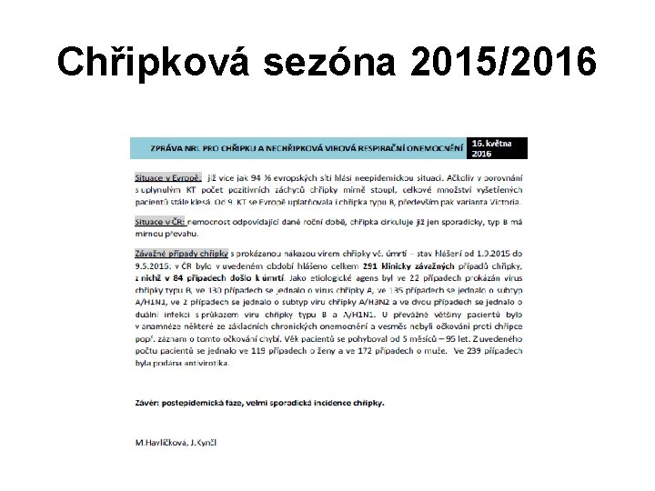 Chřipková sezóna 2015/2016 