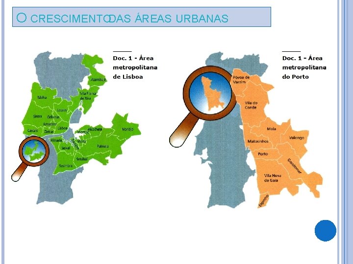 O CRESCIMENTODAS ÁREAS URBANAS 