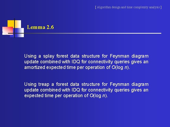 [ Algorithm design and time complexity analysis ] Lemma 2. 6 Using a splay