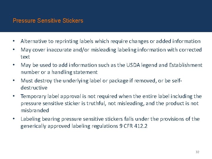 Pressure Sensitive Stickers • Alternative to reprinting labels which require changes or added information Pressure Sensitive Stickers • Alternative to reprinting labels which require changes or added information
