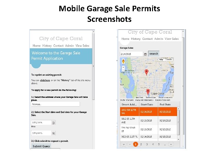 Mobile Garage Sale Permits Screenshots 