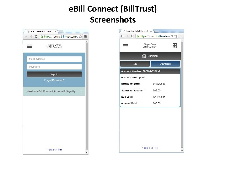 e. Bill Connect (Bill. Trust) Screenshots 