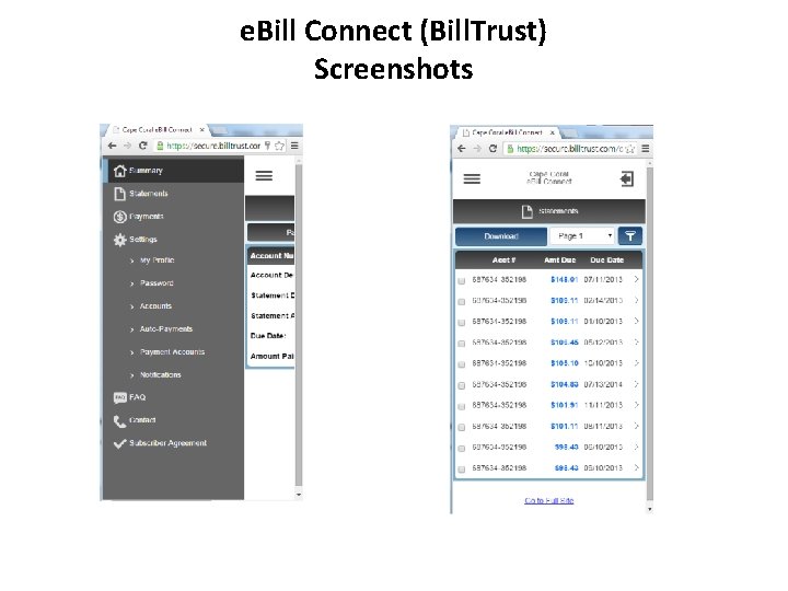 e. Bill Connect (Bill. Trust) Screenshots 