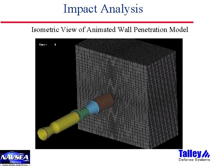 Impact Analysis Isometric View of Animated Wall Penetration Model 