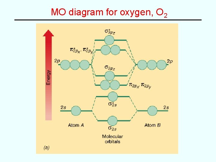 MO diagram for oxygen, O 2 