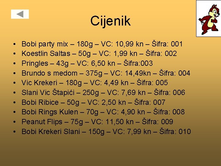 Cijenik • • • Bobi party mix – 180 g – VC: 10, 99