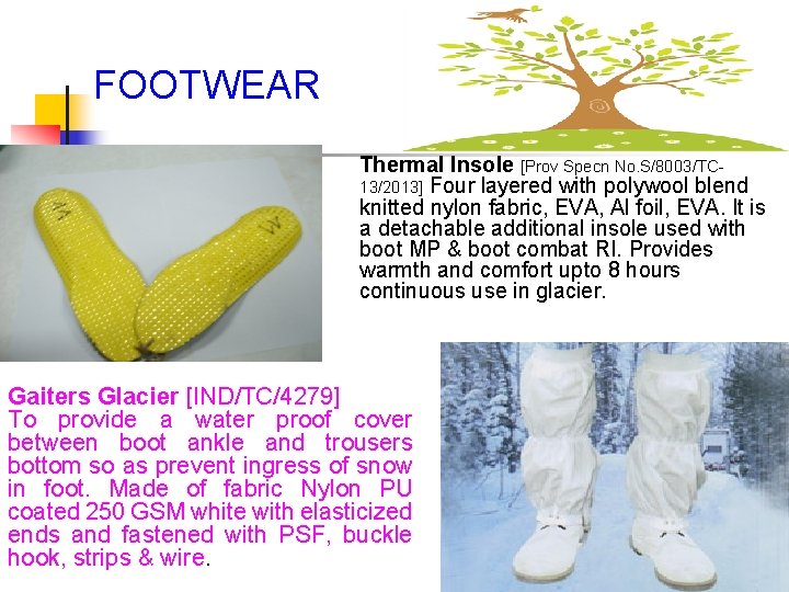 FOOTWEAR Thermal Insole [Prov Specn No. S/8003/TC 13/2013] Four layered with polywool blend knitted