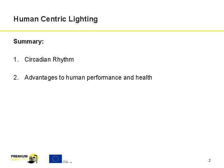 Human Centric Lighting Prepared by ISR University of