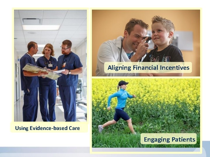 Aligning Financial Incentives Using Evidence-based Care Engaging Patients 