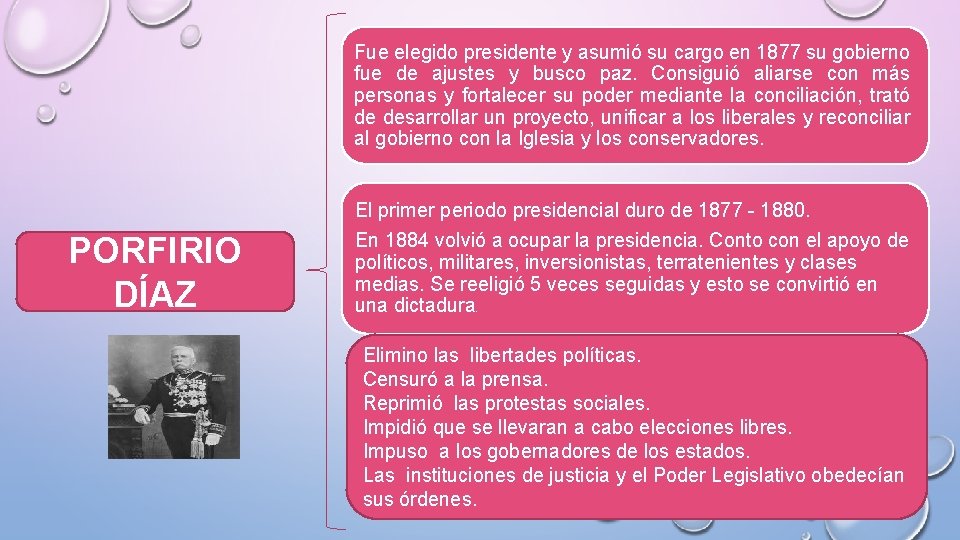 Fue elegido presidente y asumió su cargo en 1877 su gobierno fue de ajustes