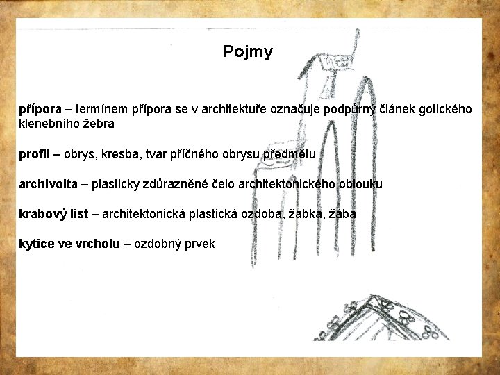 Pojmy přípora – termínem přípora se v architektuře označuje podpůrný článek gotického klenebního žebra