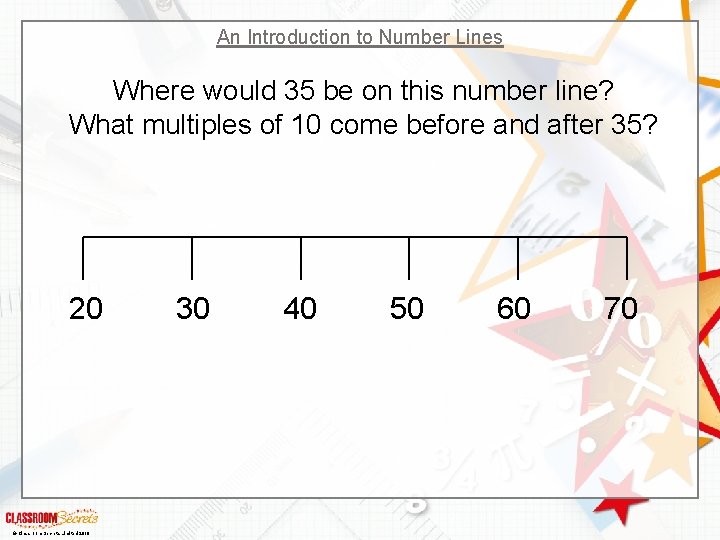 An Introduction to Number Lines Where would 35 be on this number line? What