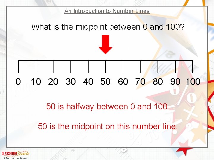An Introduction to Number Lines What is the midpoint between 0 and 100? 0