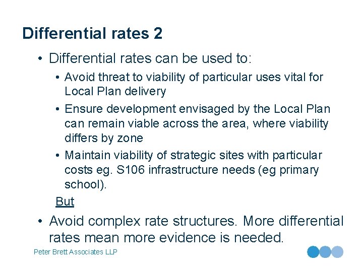 Differential rates 2 • Differential rates can be used to: • Avoid threat to