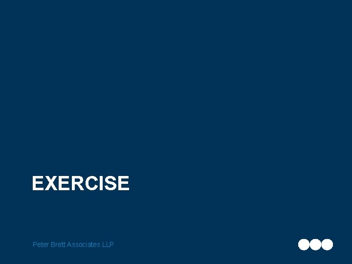 EXERCISE Peter Brett Associates LLP 