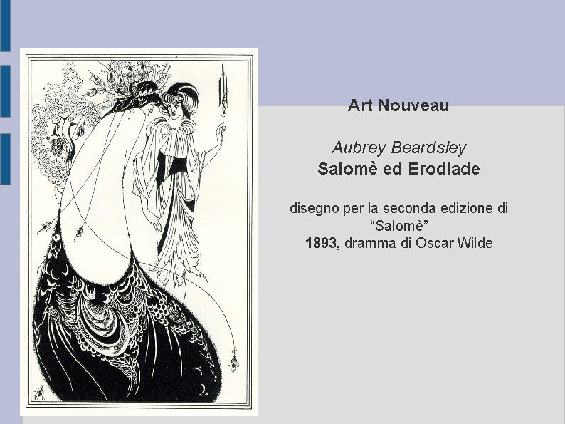Art Nouveau Aubrey Beardsley Salomè ed Erodiade disegno per la seconda edizione di “Salomè”