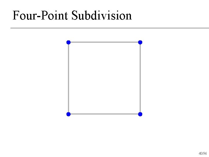 Four-Point Subdivision 40/96 