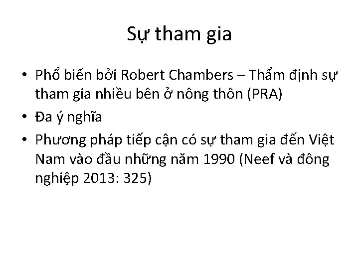 Sự tham gia • Phổ biến bởi Robert Chambers – Thẩm định sự tham