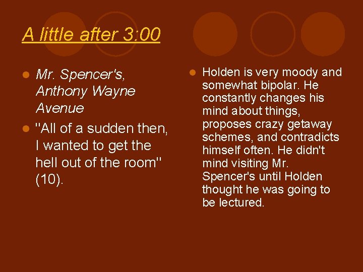 A little after 3: 00 Mr. Spencer's, Anthony Wayne Avenue l "All of a A little after 3: 00 Mr. Spencer's, Anthony Wayne Avenue l "All of a
