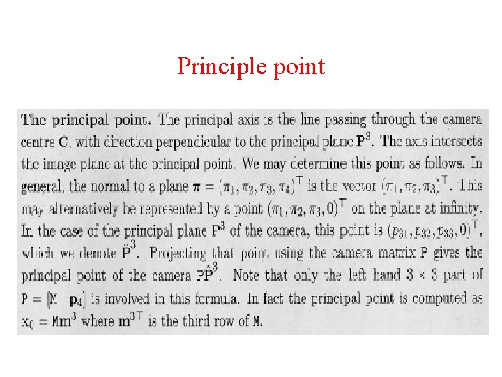Principle point 