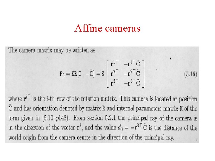 Affine cameras 