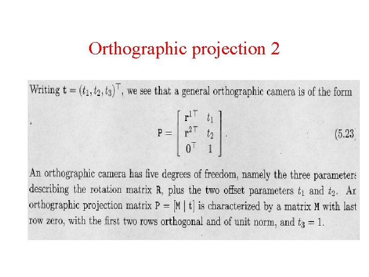 Orthographic projection 2 
