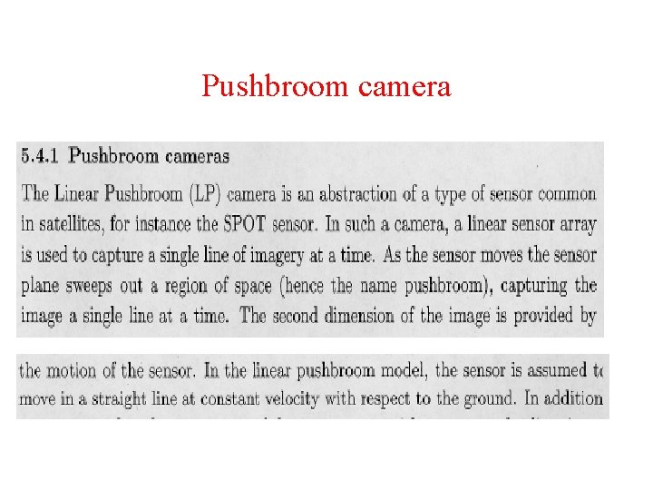 Pushbroom camera 