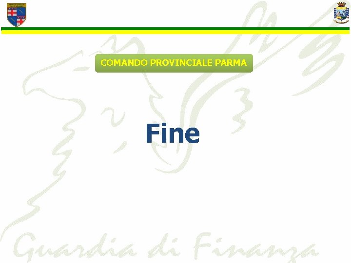 COMANDO PROVINCIALE PARMA Fine 