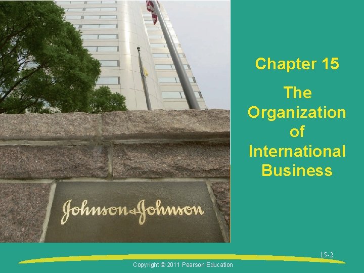 Chapter 15 The Organization of International Business 15 -2 Copyright © 2011 Pearson Education