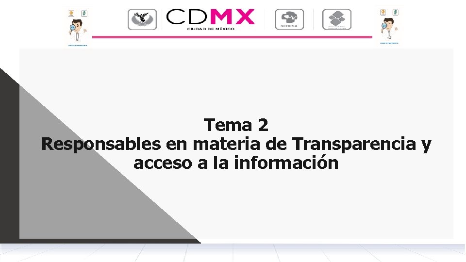 Tema 2 Responsables en materia de Transparencia y acceso a la información 