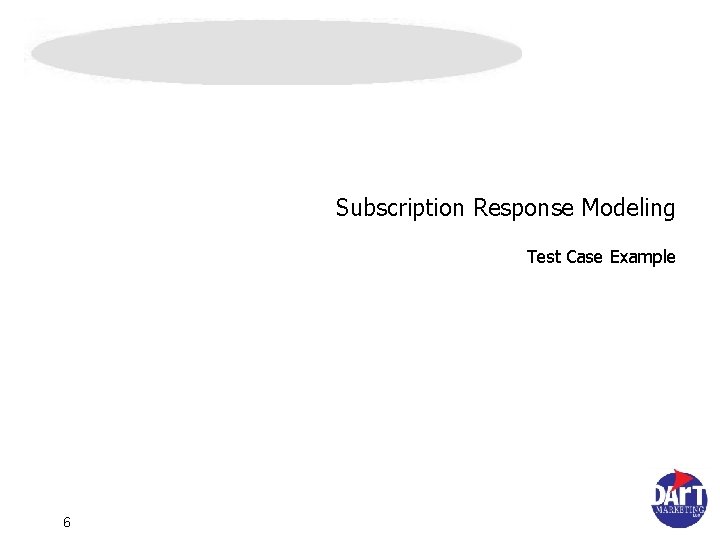 Subscription Response Modeling Test Case Example 6 