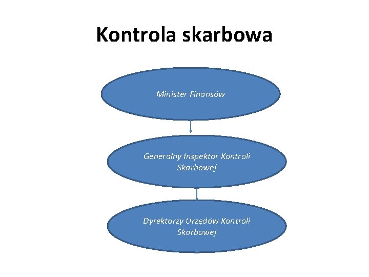 Kontrola skarbowa Minister Finansów Generalny Inspektor Kontroli Skarbowej Dyrektorzy Urzędów Kontroli Skarbowej 